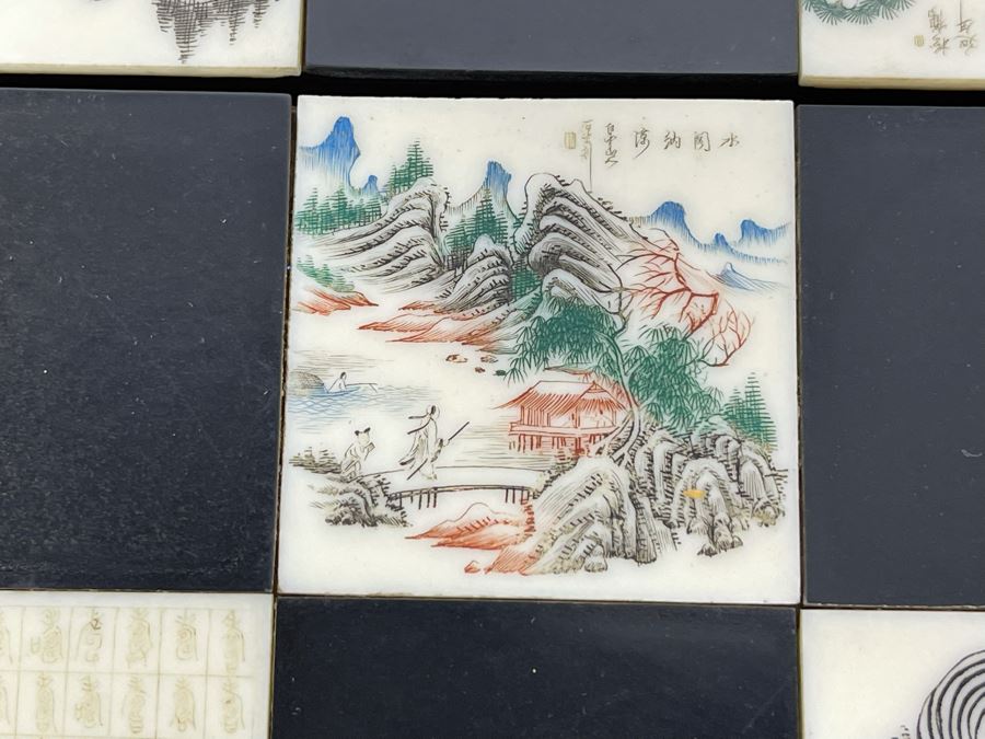 Custom Chinese Portable Chess Board With Individually Carved Scenes And Pieces 18W X 18D - See Photos [Photo 19]