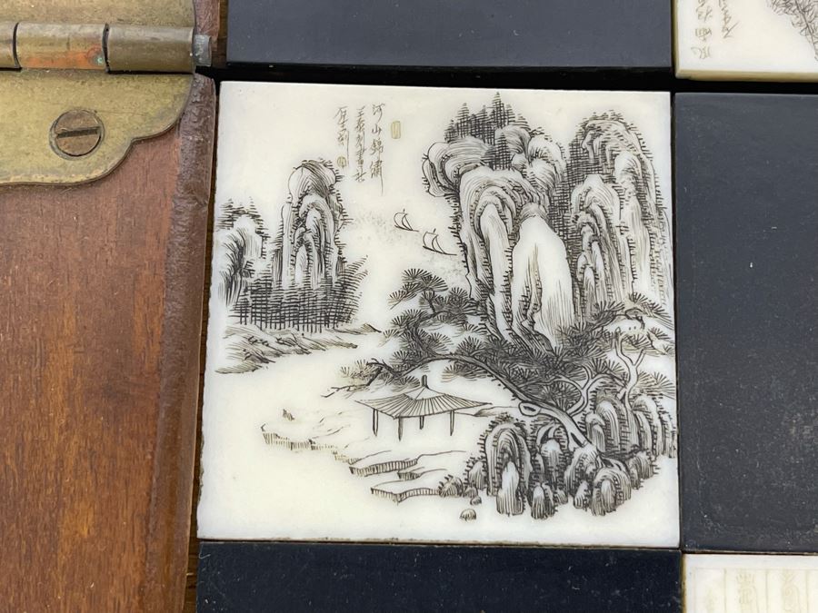 Custom Chinese Portable Chess Board With Individually Carved Scenes And Pieces 18W X 18D - See Photos [Photo 18]