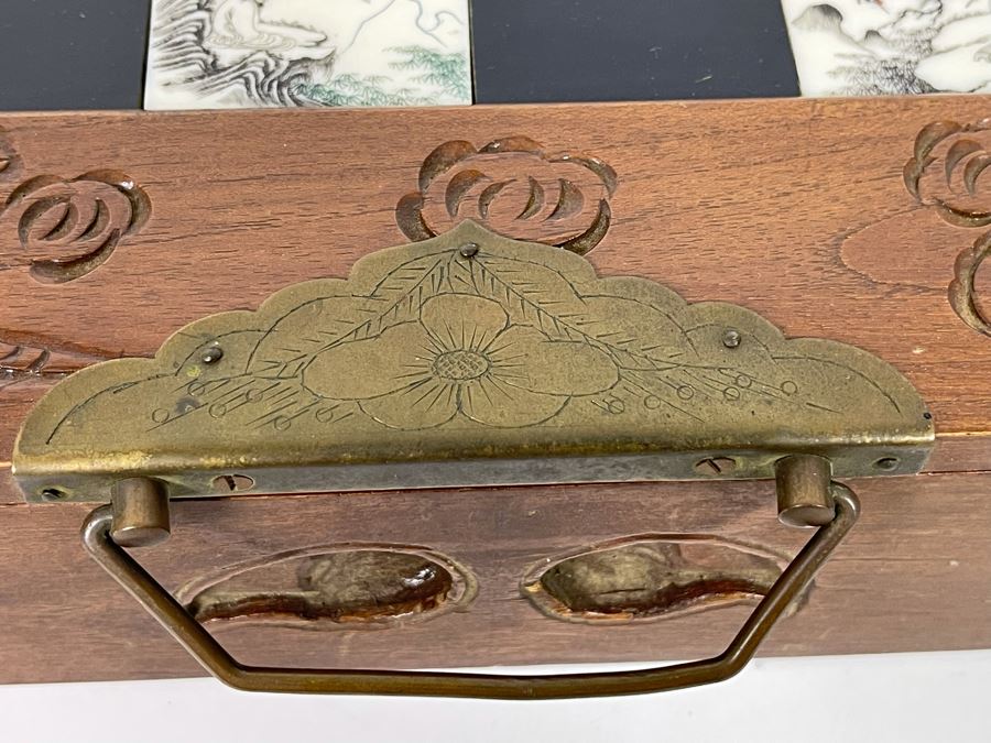 Custom Chinese Portable Chess Board With Individually Carved Scenes And Pieces 18W X 18D - See Photos [Photo 30]