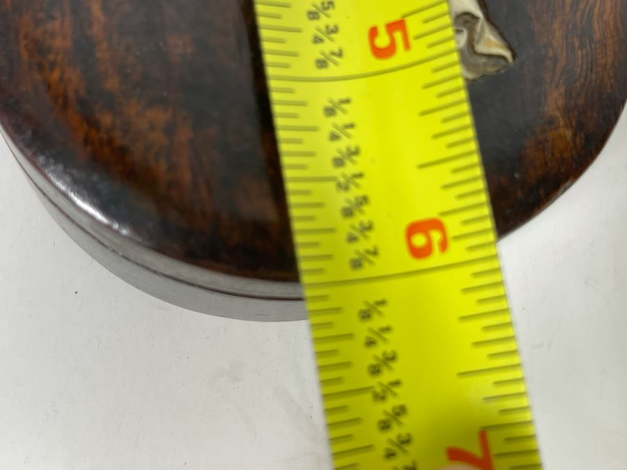 Vintage Chinese Wooden Box With Carved Man Figure 4W X 6D [Photo 11]