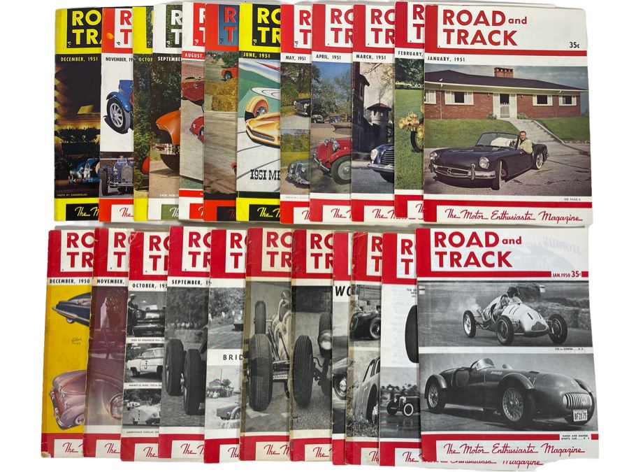 Vintage 1950-1951 Road & Track Magazines - See Photos [Photo 1]