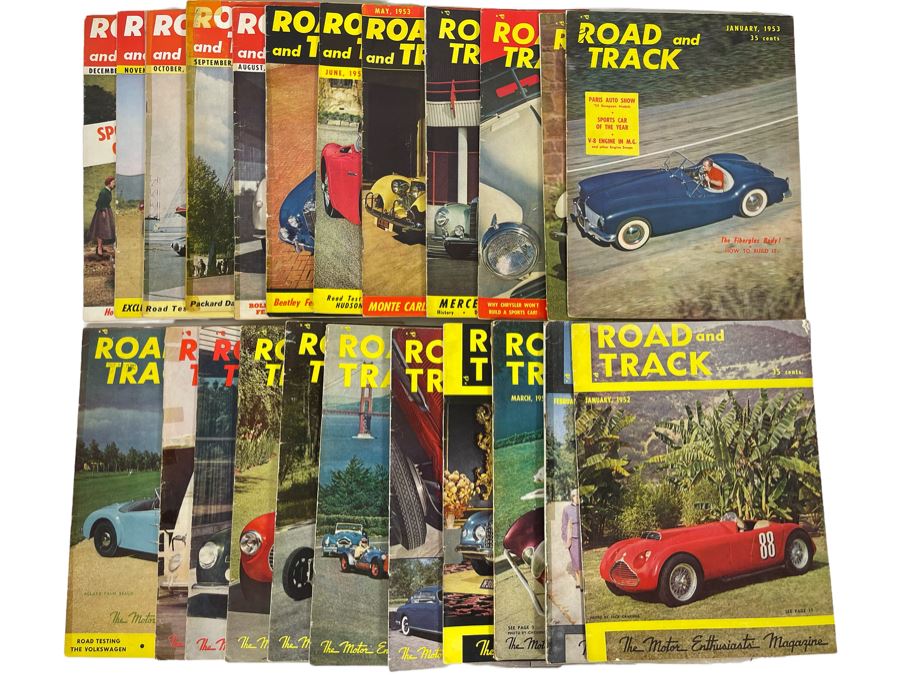 Vintage 1952-1953 Road & Track Magazines - See Photos