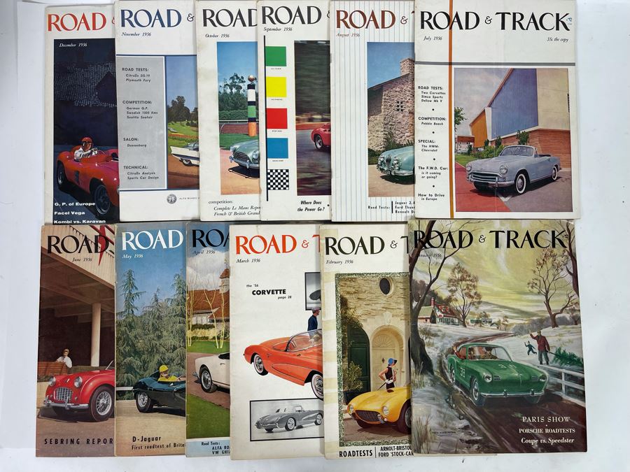 Vintage 1956 Road & Track Magazines - See Photos [Photo 2]