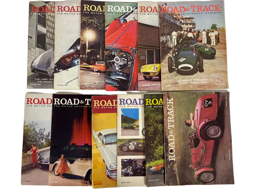 Vintage 1958 Road & Track Magazines - See Photos [Photo 1]