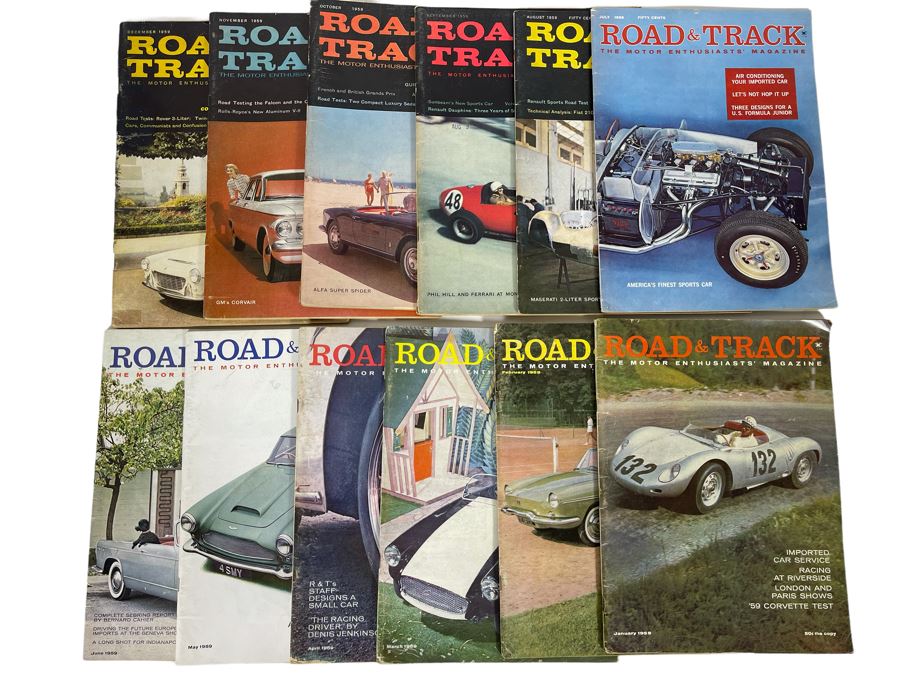 Vintage 1959 Road & Track Magazines - See Photos
