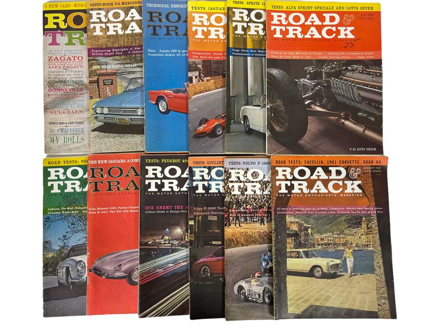 Vintage 1961 Road & Track Magazines - See Photos