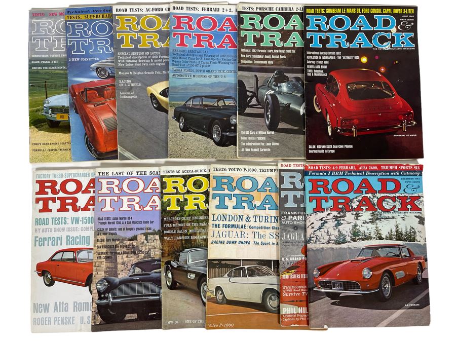 Vintage 1962 Road & Track Magazines - See Photos