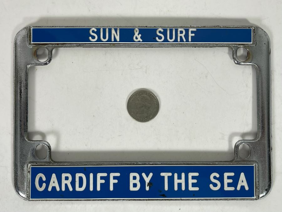 Sun & Surf Cardiff By The Sea Motorcycle License Plate Frame [Photo 2]