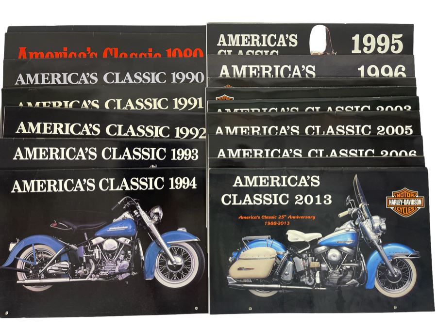Collection Of Vintage America’s Classics Motorcycle Calendars - See Photos [Photo 1]