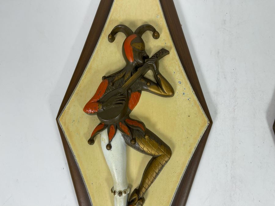 Pair Of Mid-Century Burwood Jester Wall Plaques 22H [Photo 7]