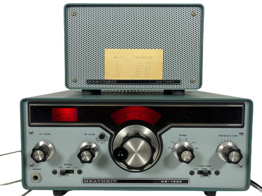 Working Heathkit HF Receiver HAM Radio HR-1680 With Speaker [Photo 1]