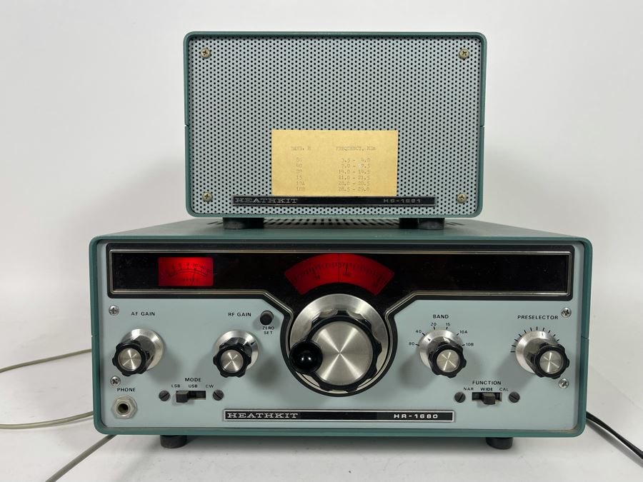 Working Heathkit HF Receiver HAM Radio HR1680 With Speaker