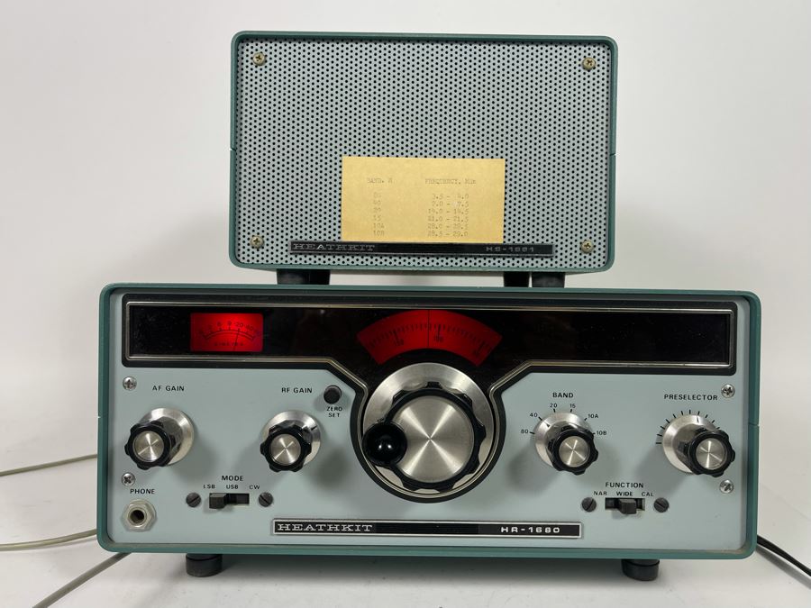 Working Heathkit HF Receiver HAM Radio HR-1680 With Speaker [Photo 3]