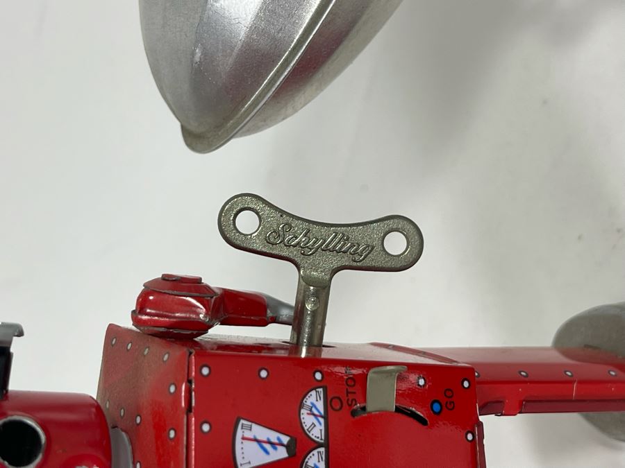 Various Toys Including Wind-Up Schylling Robot, Tanks And Graf Zepplin [Photo 5]