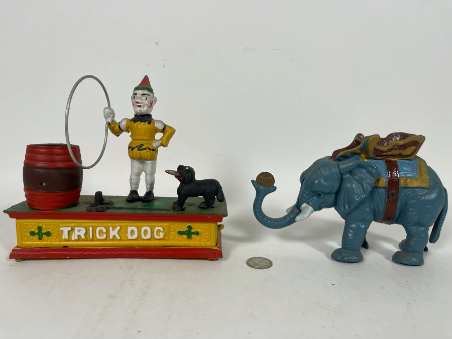 Pair Of Reproduction Cast Iron Mechanical Banks 8W [Photo 3]