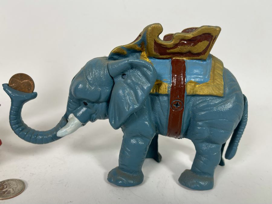 Pair Of Reproduction Cast Iron Mechanical Banks 8W [Photo 4]