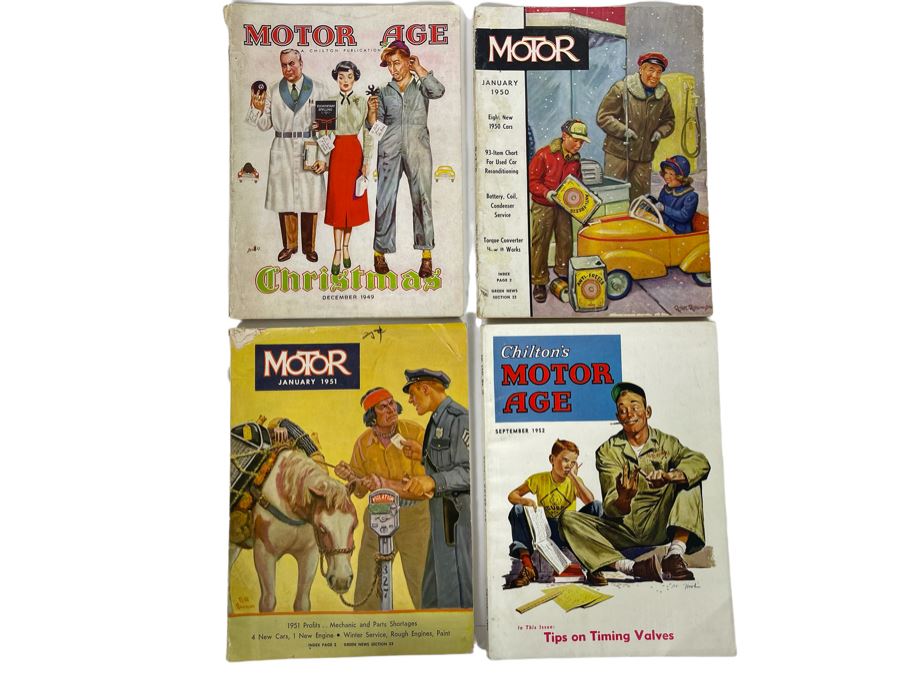 Vintage Motor & Motor Age Magazines From 40s And 50s