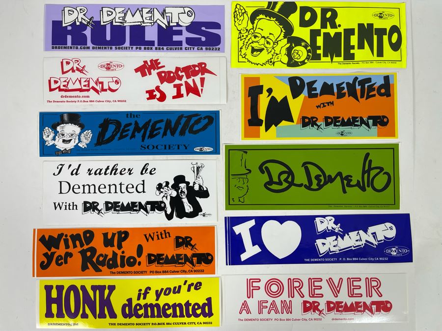 Vintage Dr. Demento Bumper Stickers