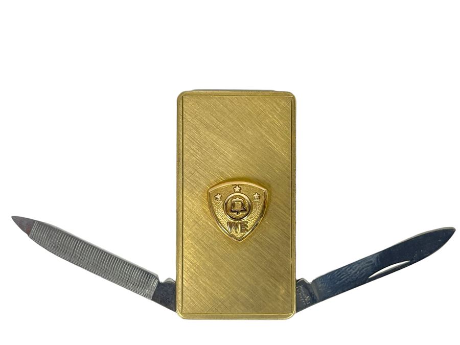 14K Gold-Filled Western Electric Money Clip Knife [Photo 1]