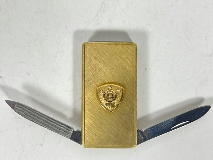 14K Gold-Filled Western Electric Money Clip Knife [Photo 2]