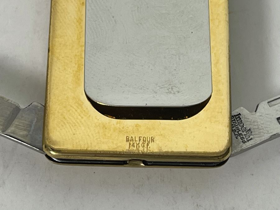 14K Gold-Filled Western Electric Money Clip Knife [Photo 6]
