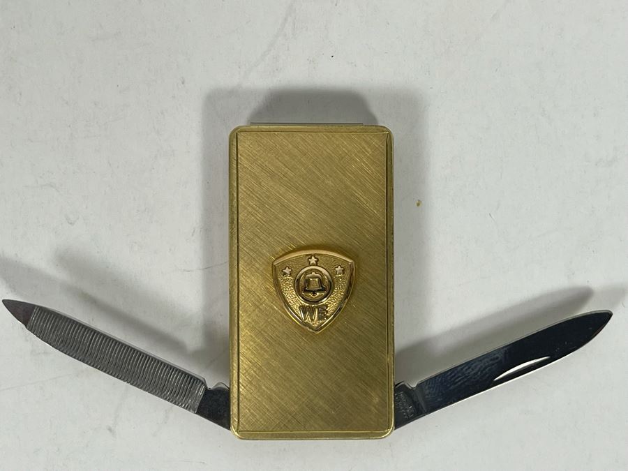 14K Gold-Filled Western Electric Money Clip Knife [Photo 4]