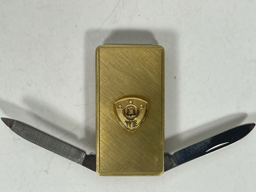 14K Gold-Filled Western Electric Money Clip Knife [Photo 3]
