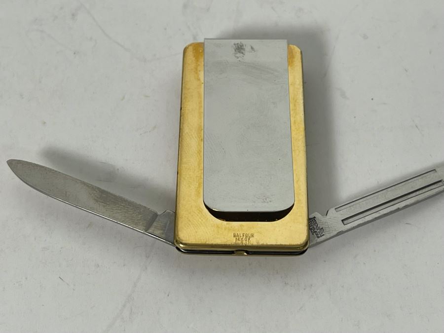14K Gold-Filled Western Electric Money Clip Knife [Photo 5]