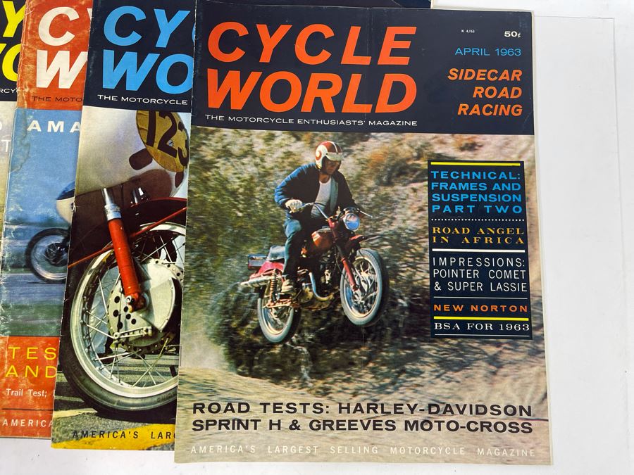 Vintage Cycle World Motorcycle Magazines 1962 & 1963 - See Photos [Photo 21]