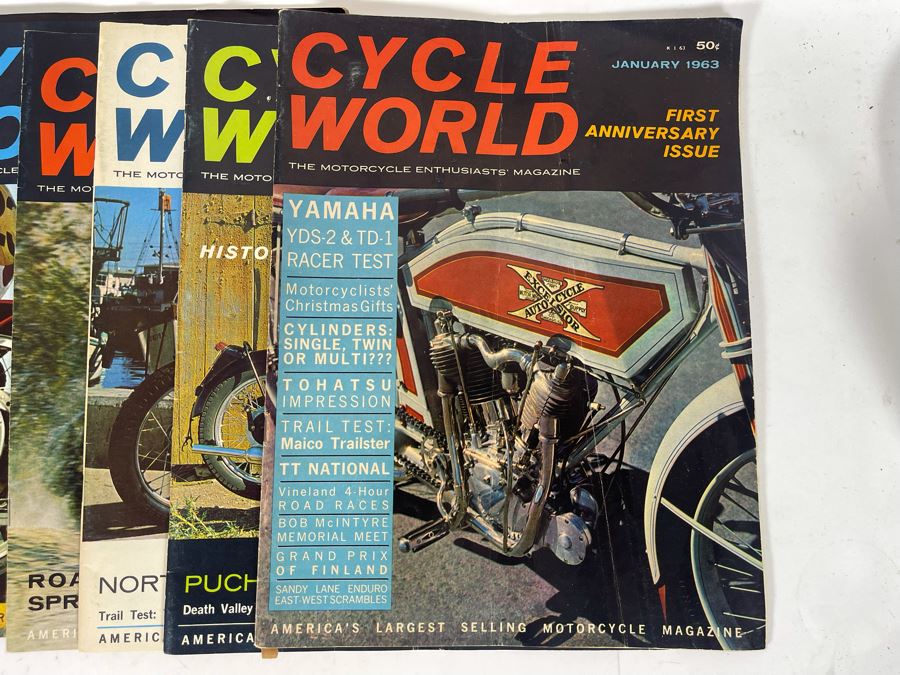 Vintage Cycle World Motorcycle Magazines 1962 & 1963 - See Photos [Photo 18]
