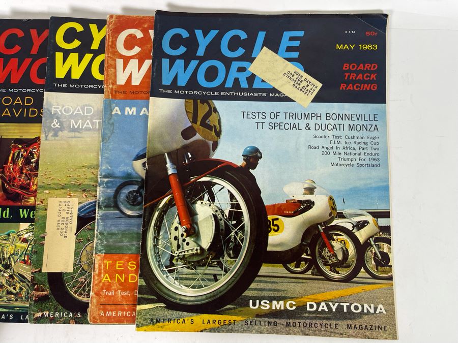 Vintage Cycle World Motorcycle Magazines 1962 & 1963 - See Photos [Photo 22]