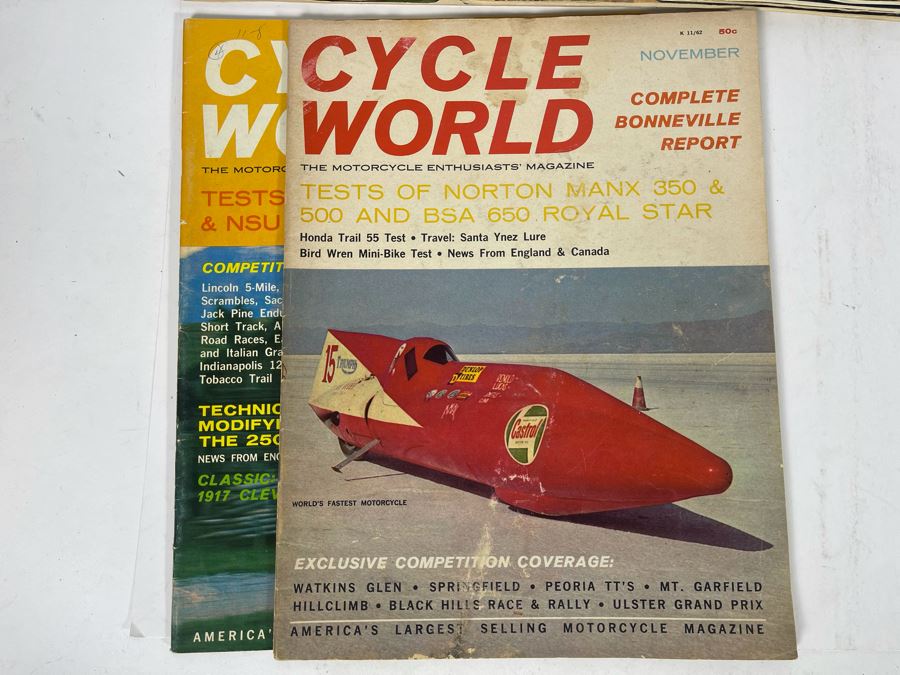 Vintage Cycle World Motorcycle Magazines 1962 & 1963 - See Photos [Photo 16]