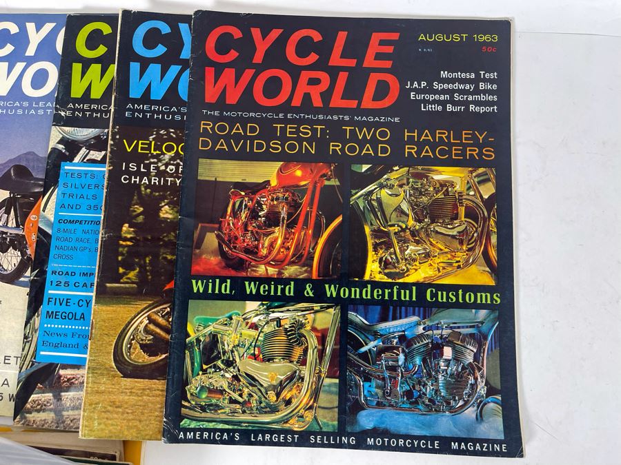 Vintage Cycle World Motorcycle Magazines 1962 & 1963 - See Photos [Photo 25]