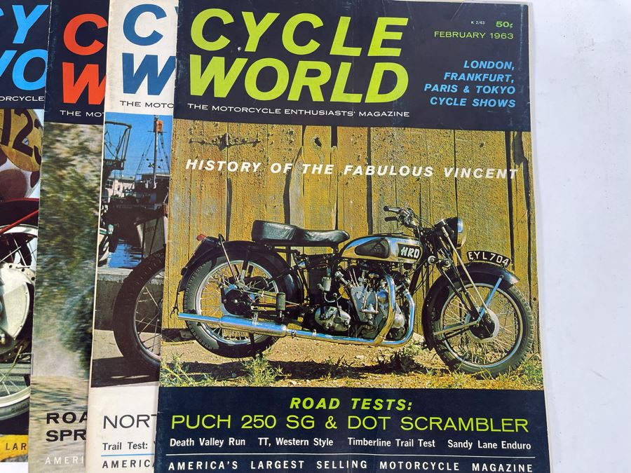 Vintage Cycle World Motorcycle Magazines 1962 & 1963 - See Photos [Photo 19]