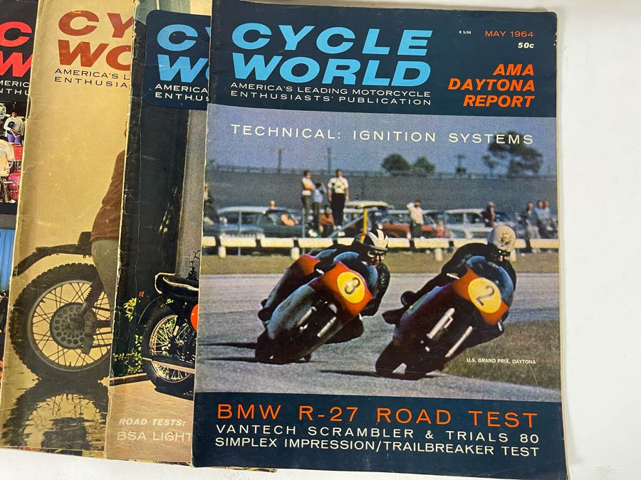 Vintage Cycle World Motorcycle Magazines 1964 & 1965 - See Photos [Photo 9]