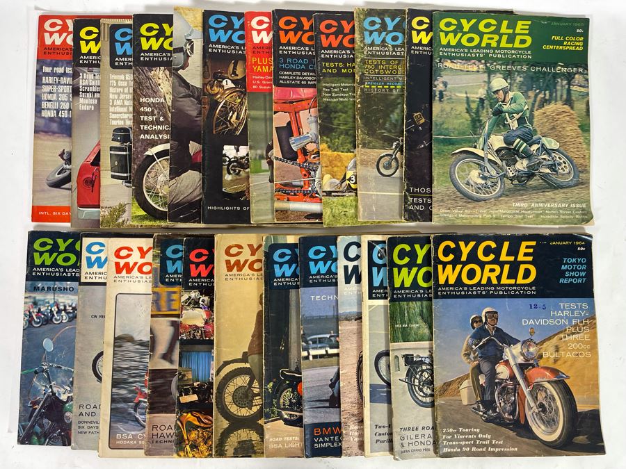 Vintage Cycle World Motorcycle Magazines 1964 & 1965 - See Photos [Photo 4]