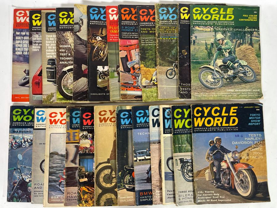 Vintage Cycle World Motorcycle Magazines 1964 & 1965 - See Photos [Photo 2]