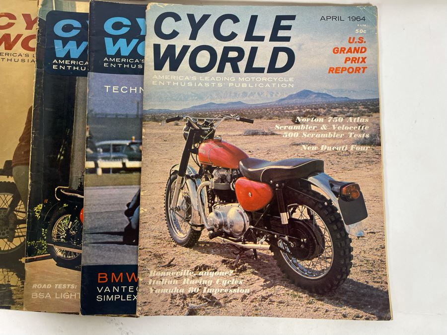 Vintage Cycle World Motorcycle Magazines 1964 & 1965 - See Photos [Photo 8]