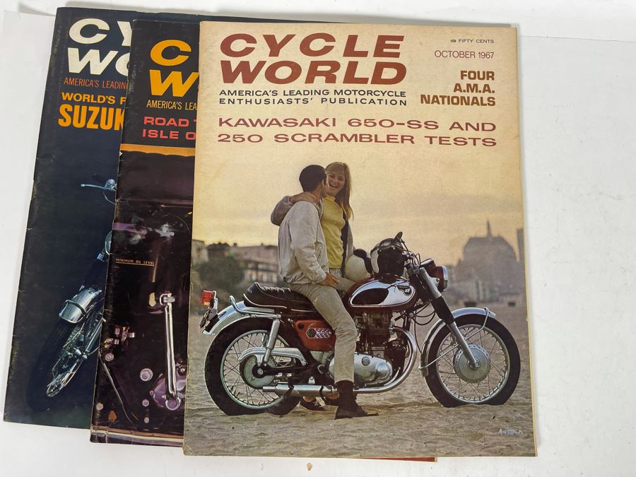 Vintage Cycle World Motorcycle Magazines 1966 & 1967 - See Photos [Photo 26]