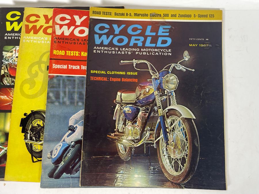 Vintage Cycle World Motorcycle Magazines 1966 & 1967 - See Photos [Photo 21]