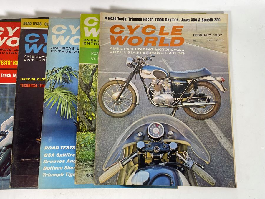 Vintage Cycle World Motorcycle Magazines 1966 & 1967 - See Photos [Photo 18]