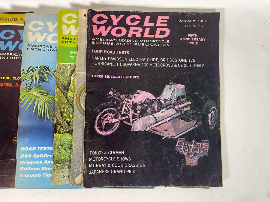 Vintage Cycle World Motorcycle Magazines 1966 & 1967 - See Photos [Photo 17]