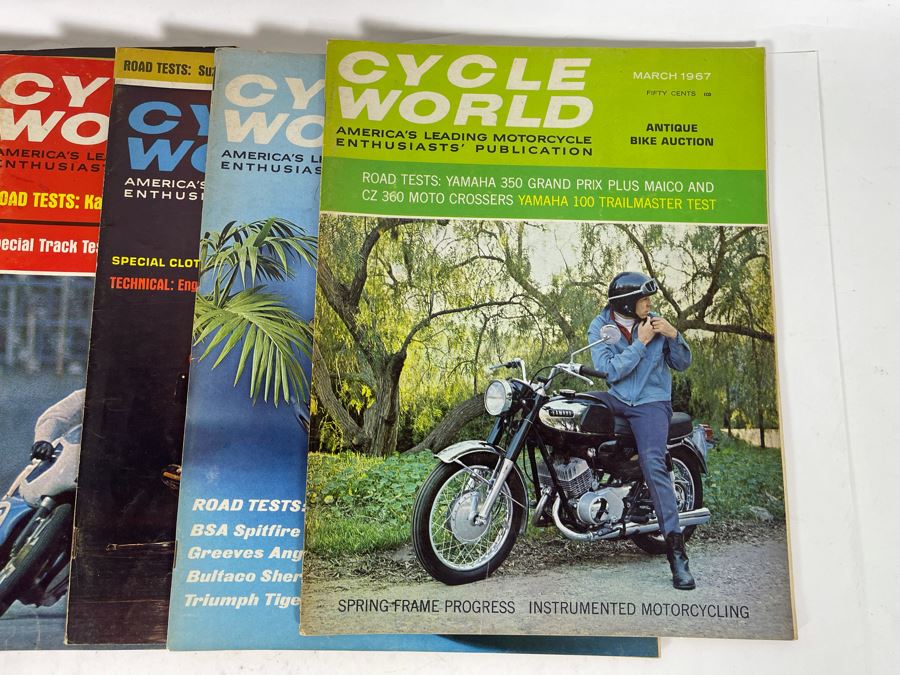 Vintage Cycle World Motorcycle Magazines 1966 & 1967 - See Photos [Photo 19]
