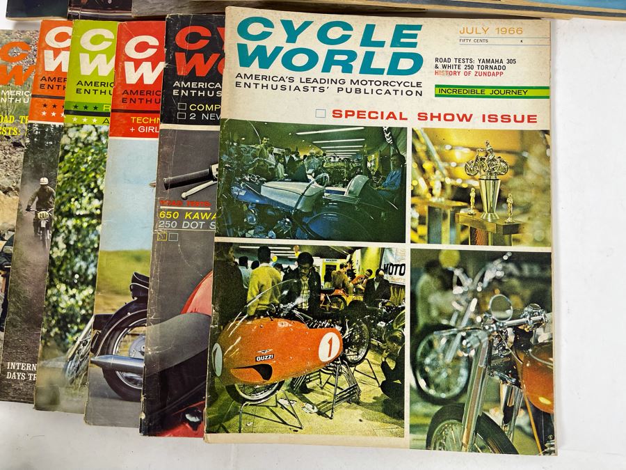 Vintage Cycle World Motorcycle Magazines 1966 & 1967 - See Photos [Photo 11]