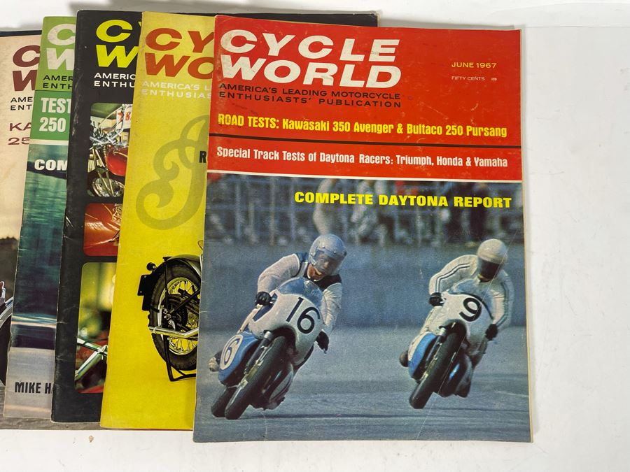 Vintage Cycle World Motorcycle Magazines 1966 & 1967 - See Photos [Photo 22]