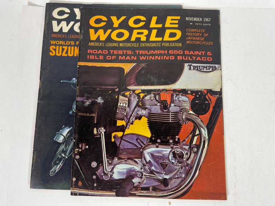 Vintage Cycle World Motorcycle Magazines 1966 & 1967 - See Photos [Photo 27]