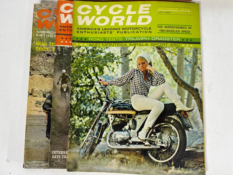 Vintage Cycle World Motorcycle Magazines 1966 & 1967 - See Photos [Photo 14]