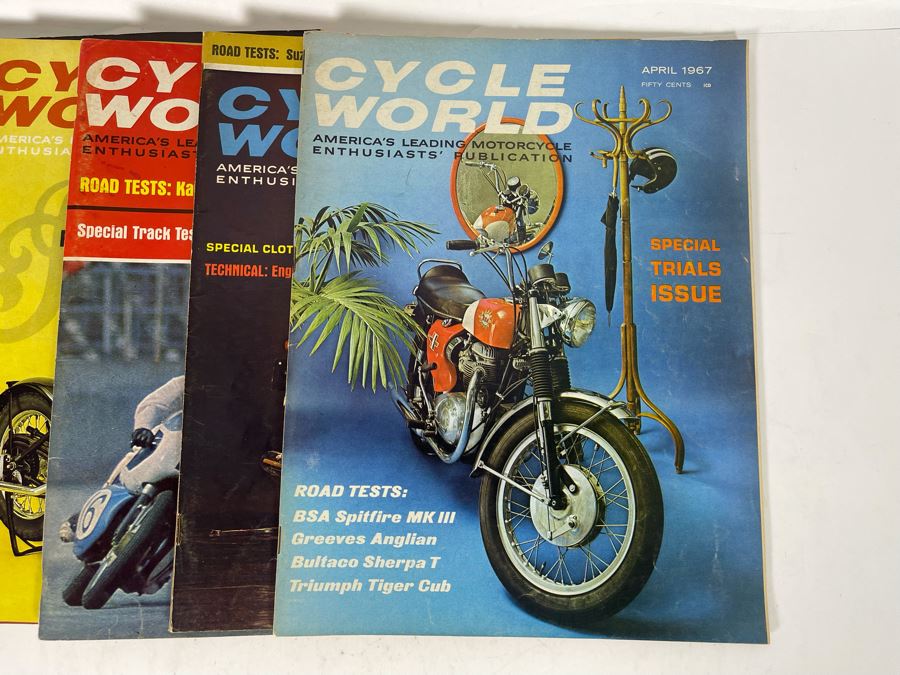 Vintage Cycle World Motorcycle Magazines 1966 & 1967 - See Photos [Photo 20]