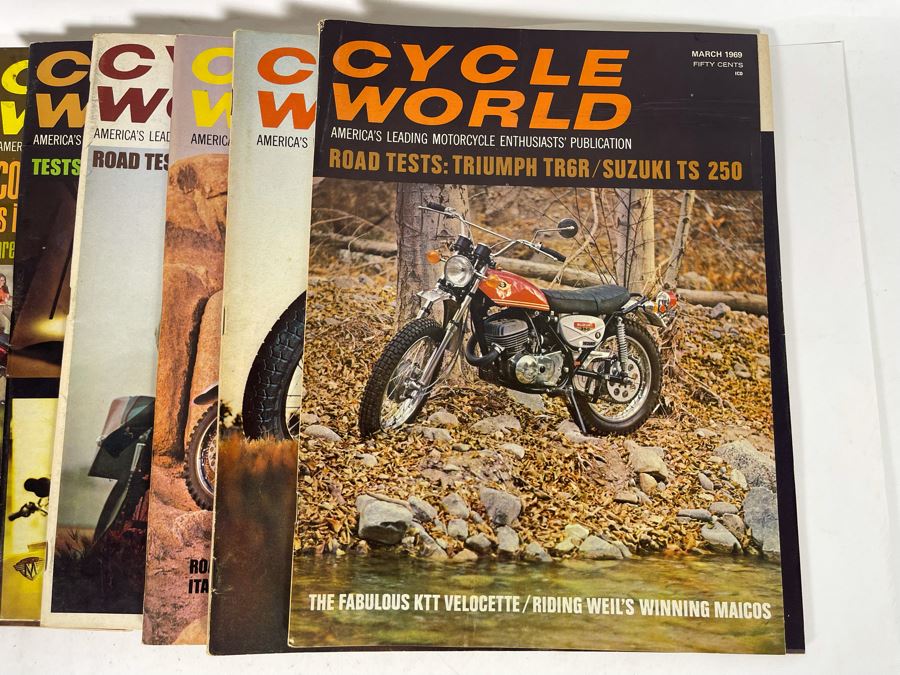 Vintage Cycle World Motorcycle Magazines 1968 & 1969 - See Photos [Photo 18]