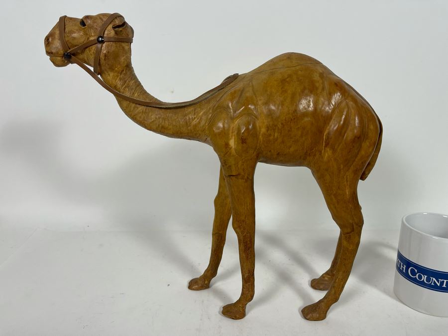 Leather Wrapped Camel Sculpture 15W X 13H [Photo 2]